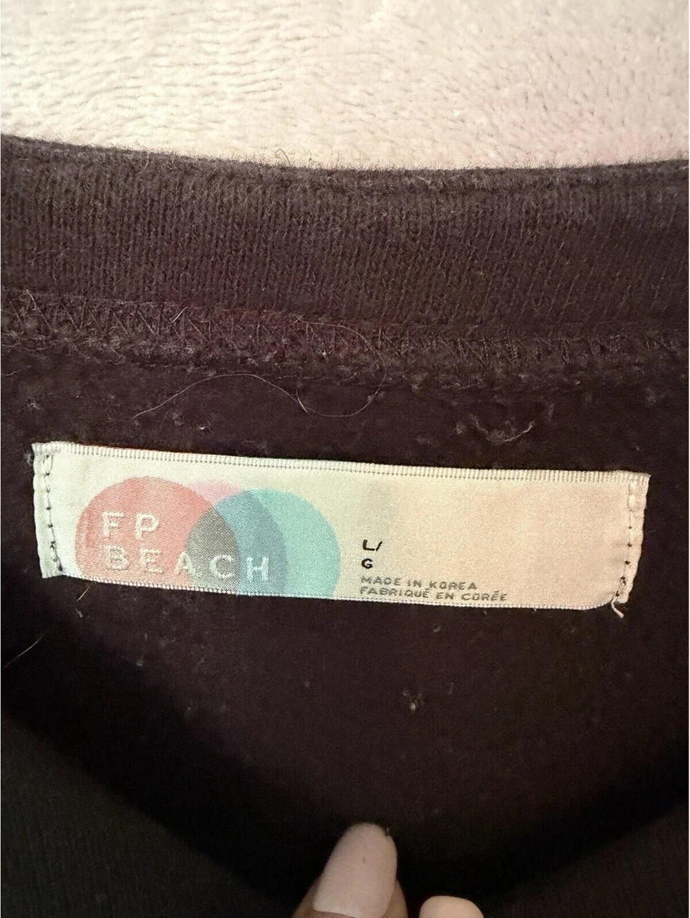 Free People Beach Sweatshirt Pleated Sleeves Oversized Size L